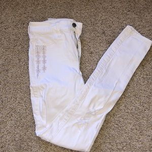 Hollister White Ripped Jeans